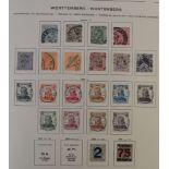 The Shaubek Stamp Album, 1943 edition containing a mint and used German and German states stamp