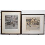Cecil Aldin (1870-1935) pair of signed coloured lithographs from the Old English Inns series - The