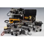 Collectable 35mm cameras to include Kodak Instamatic 400, Kodak Retinette, Agfa Selecta, Halina 35X,
