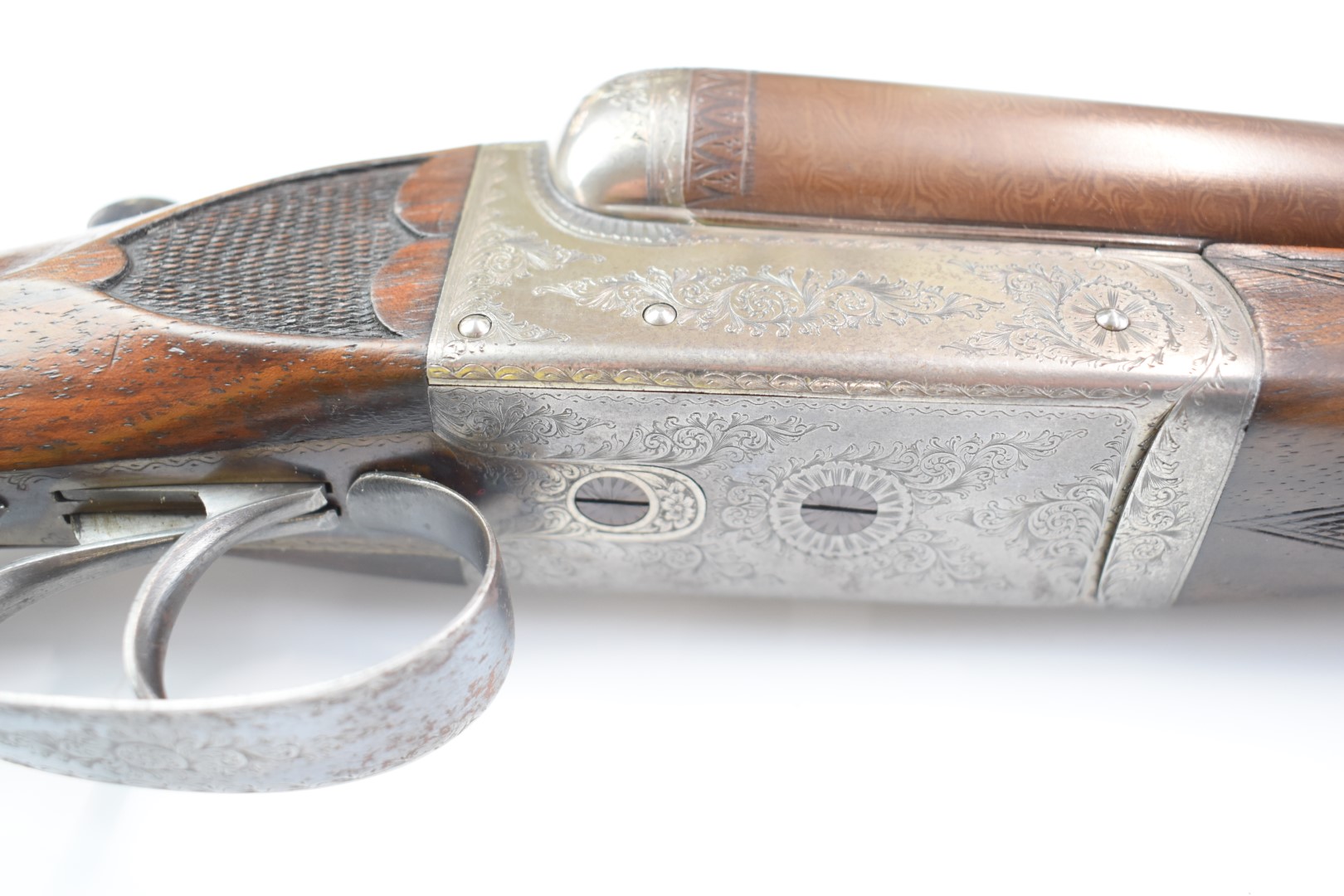 C G Bonehill 12 bore side by side shotgun with engraved locks, underside, trigger guard, top - Image 12 of 30