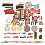 Two British Army WW1 medals comprising Victory Medal named to 2560 Pte S Wilce, Gloucestershire