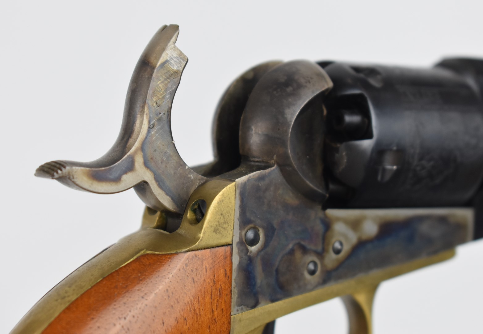 Italian Colt style blank firing five-shot single action revolver with engraved scenes of ships - Image 8 of 13