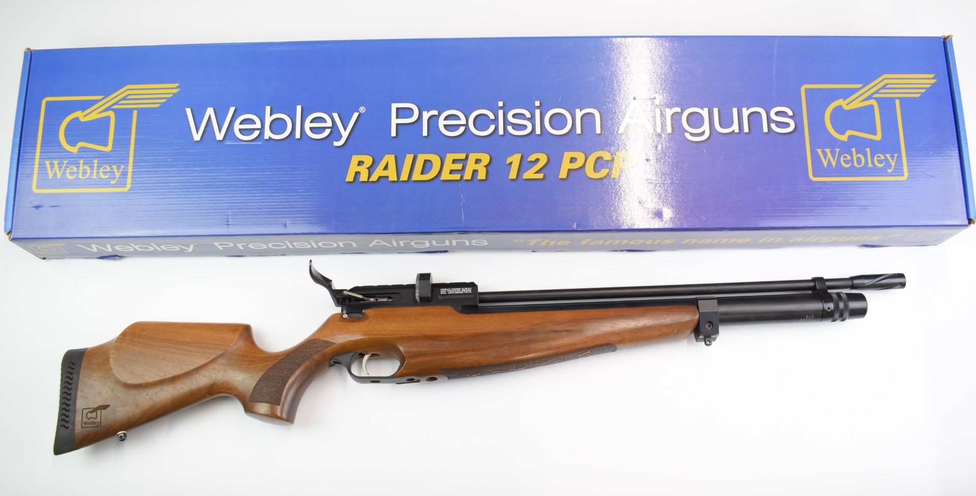 Webley Raider 12 .22 PCP air rifle with chequered semi-pistol grip, raised cheek piece, 15 shot - Image 2 of 11