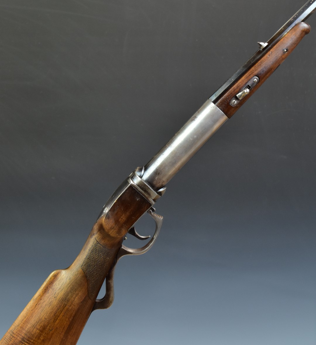 Oscar Will Bugelspanner .177 underlever air rifle with chequered grip, metal butt plate,