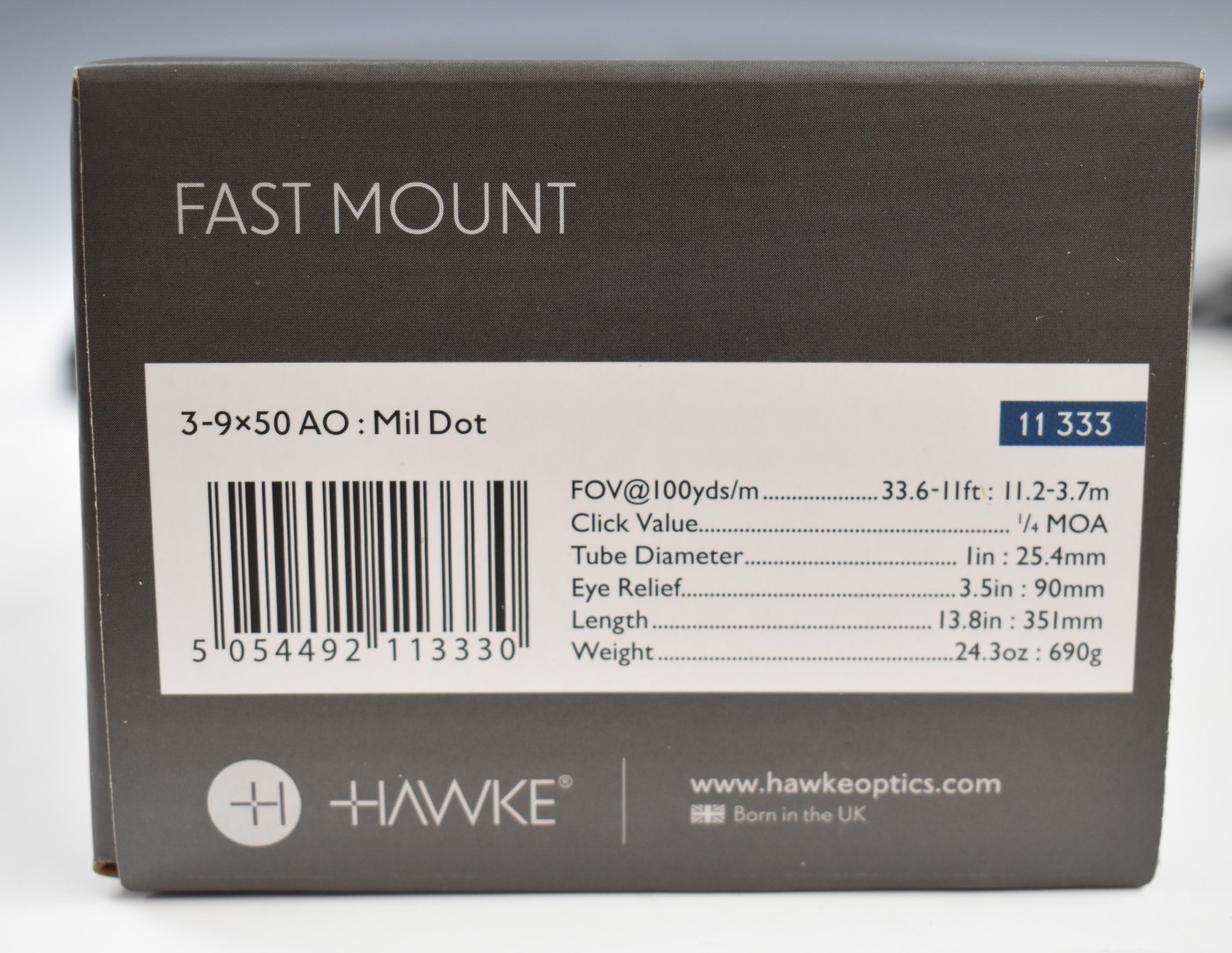 Hawke Fastmount 3-9x50 AO mil dot air rifle or similar scope, in original box - Image 12 of 12