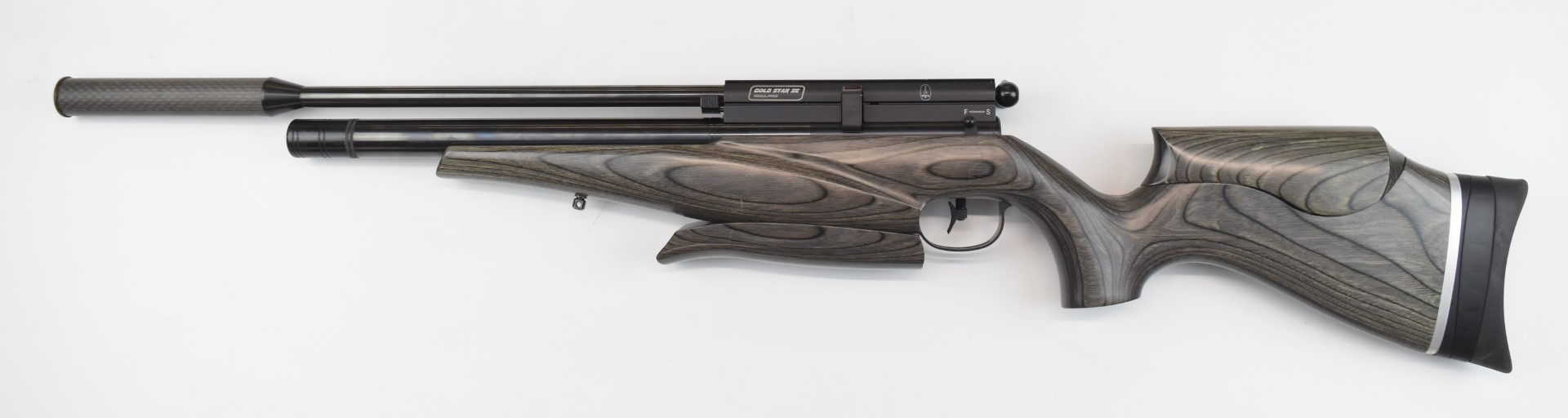 BSA Gold Star SE Regulated .177 PCP air rifle with show wood stock, semi-pistol grip, adjustable - Image 14 of 20