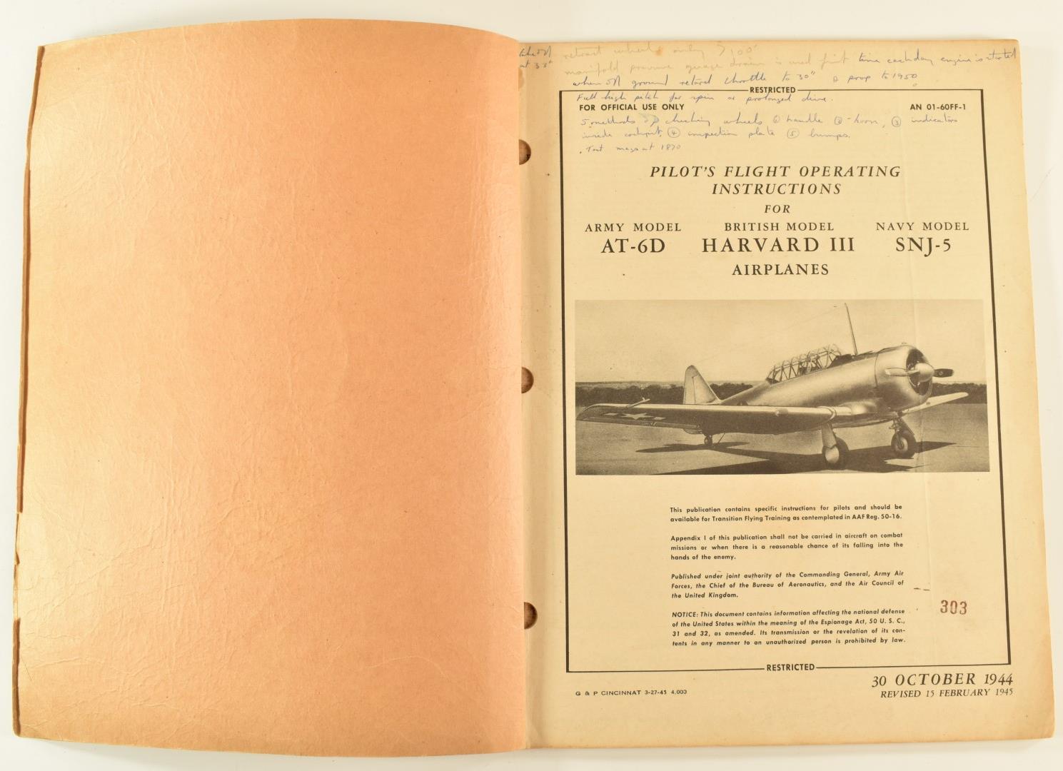 Royal Canadian Air Force WW2 pilot's flying log book for H P Wixey, the first entry dated 5th - Image 4 of 11