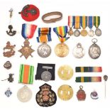 British Army WW1 King's Liverpool Regiment medal group of five comprising 1914/1915 Star, War Medal,