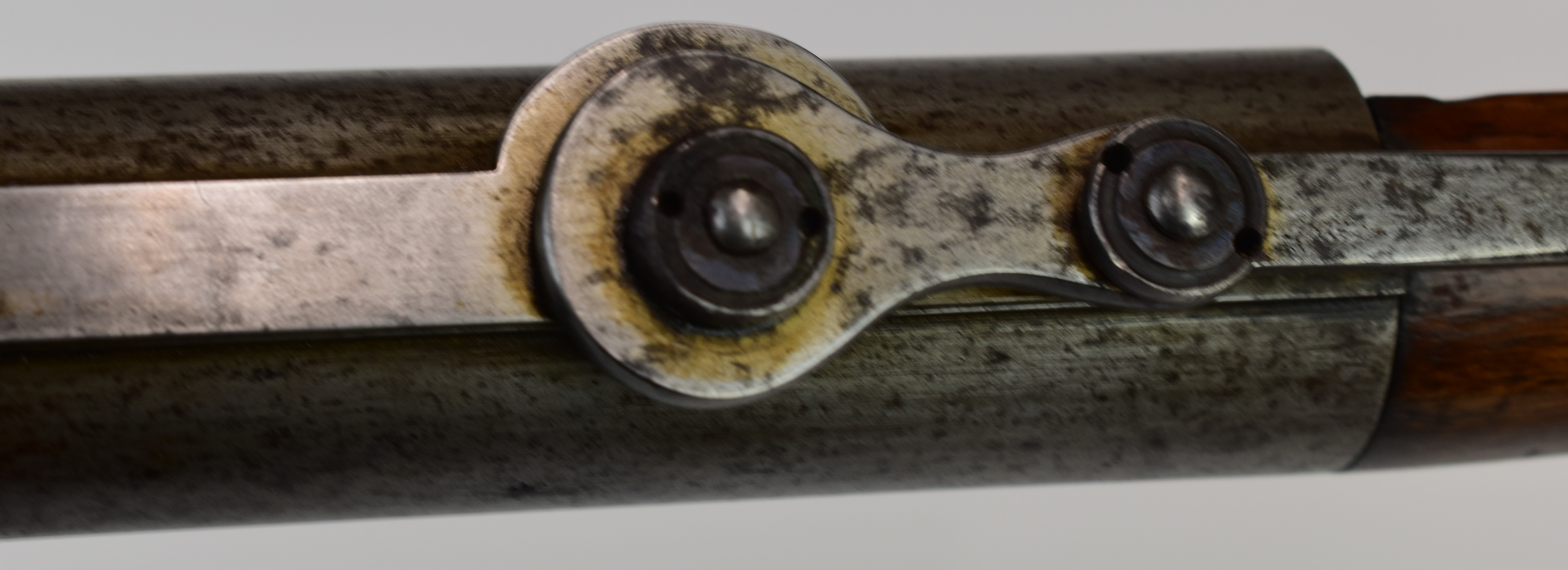 G Richter of Breslau side-lever cocking 8mm air rifle with named top plate, scrolling engraving to - Image 12 of 17