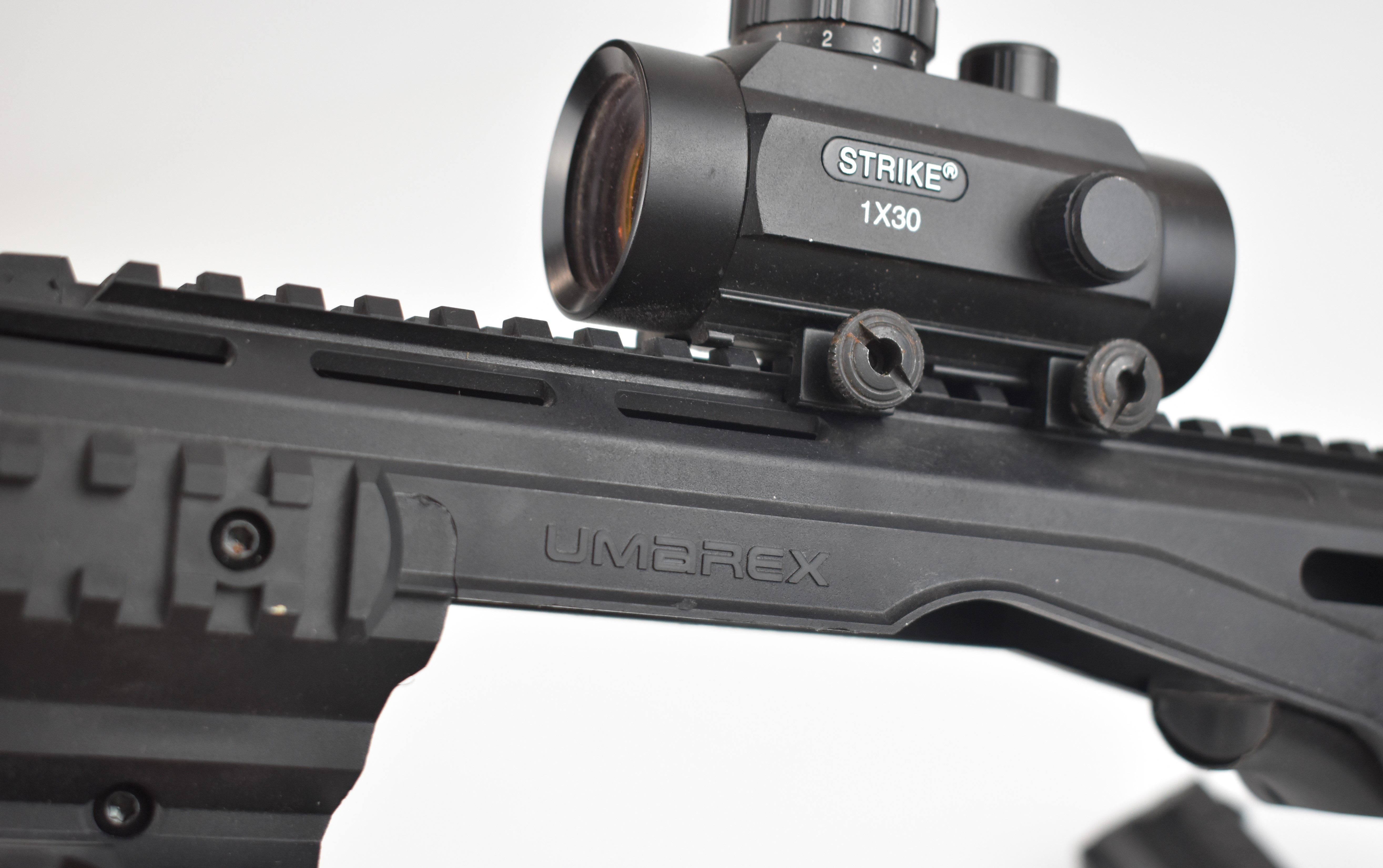 Umarex XBG .177 air pistol with Tac Kit and Strike 1x30 scope, serial number 13F73956. - Image 13 of 14