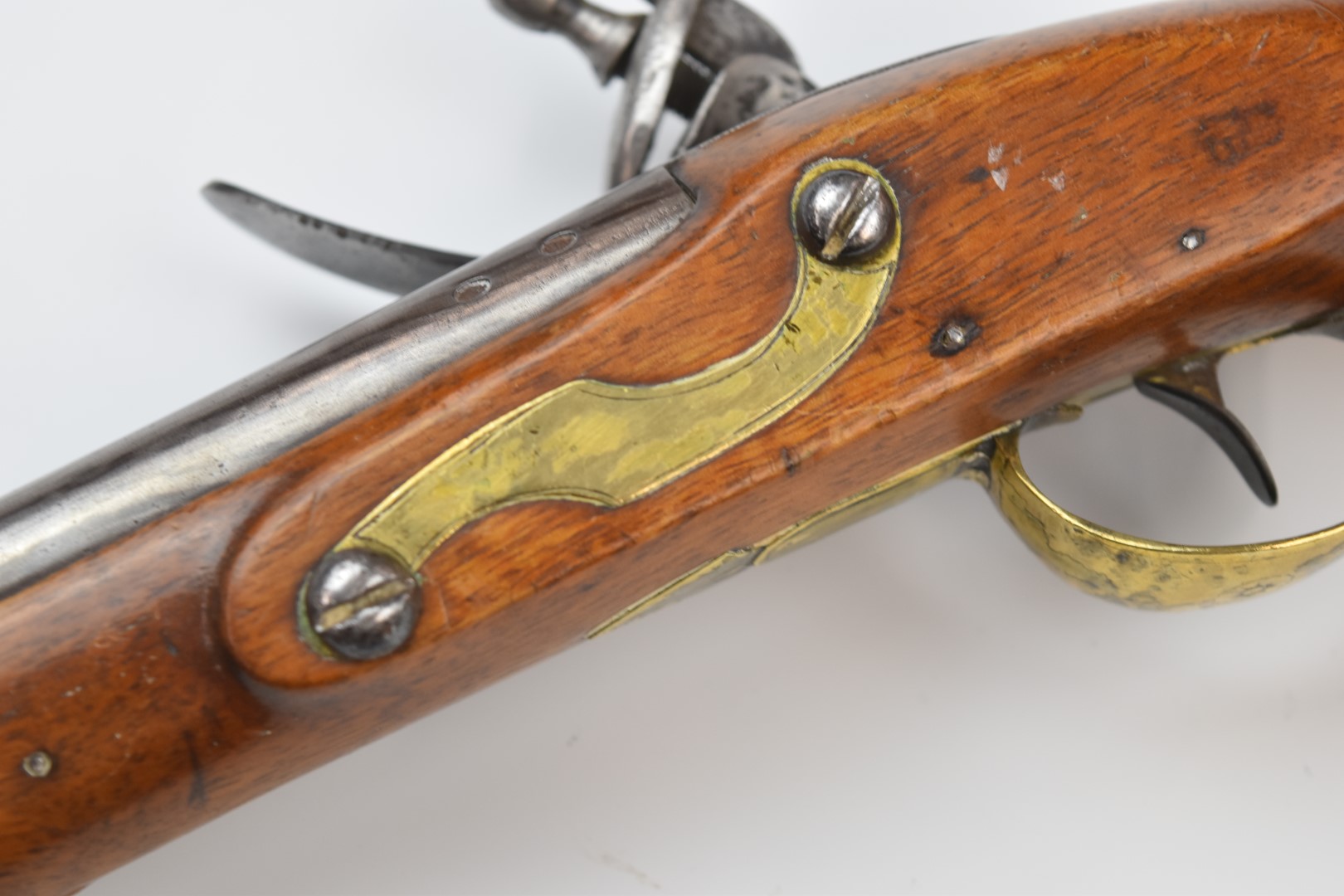 W Ketland & Co flintlock holster pistol with named and line engraved lock, brass trigger guard, butt - Image 2 of 13