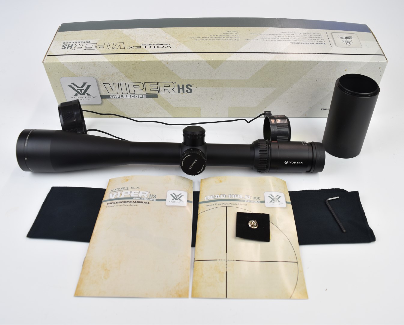 Vortex Viper HS VHS-4319 6-24x50 Dead-Hold BDC rifle scope, in original box with owner's manual.