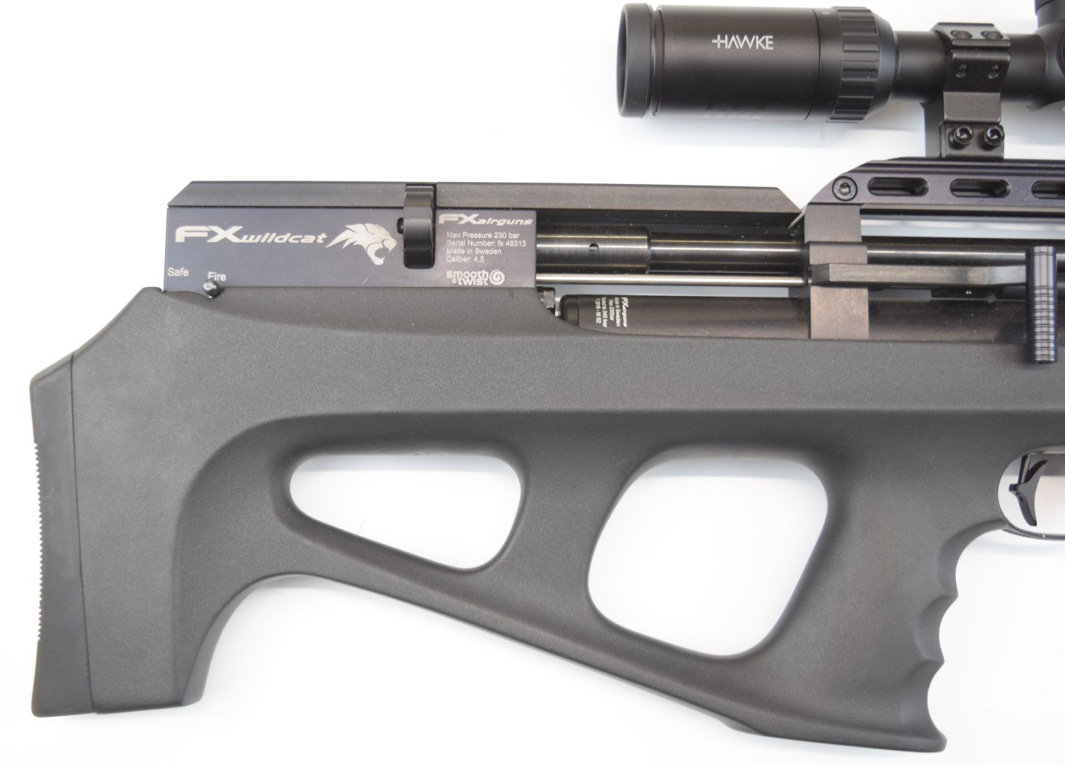 FX Wildcat .177 PCP air rifle with pistol grip, multi-shot magazine, Hawke Fastmount 3-9x50 AO scope - Image 4 of 24