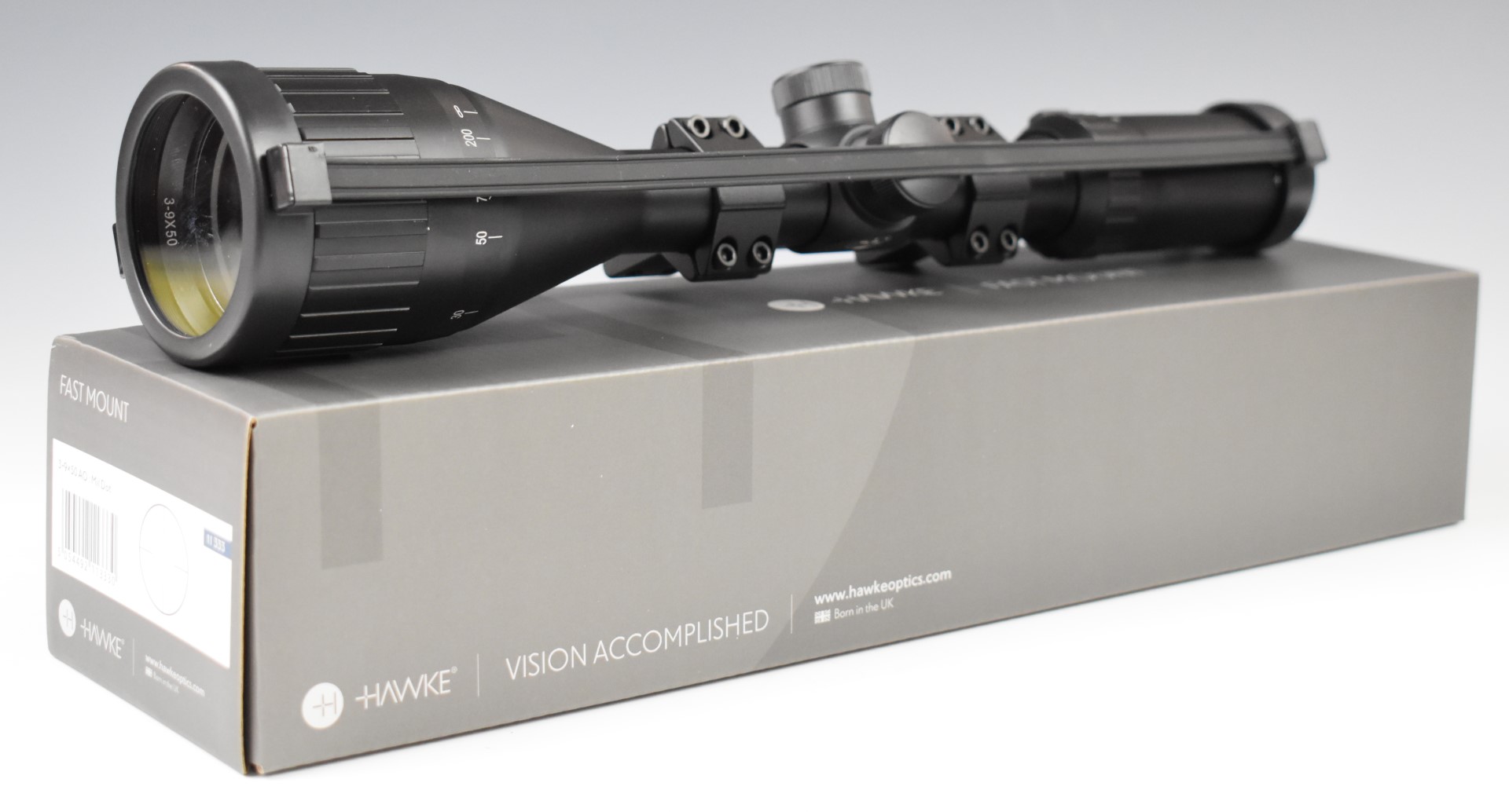 Hawke Fastmount 3-9x50 AO mil dot air rifle or similar scope, in original box