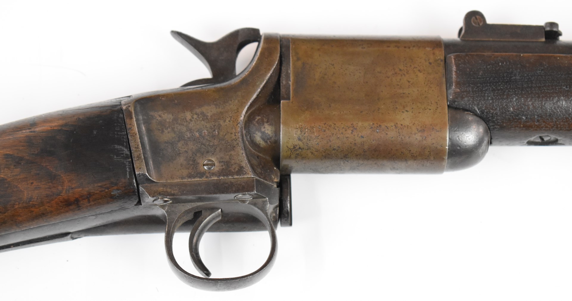 Meriden Manufacturing Co for Charles Parker of Triplett & Scott .50 twist-action repeating carbine - Image 5 of 7