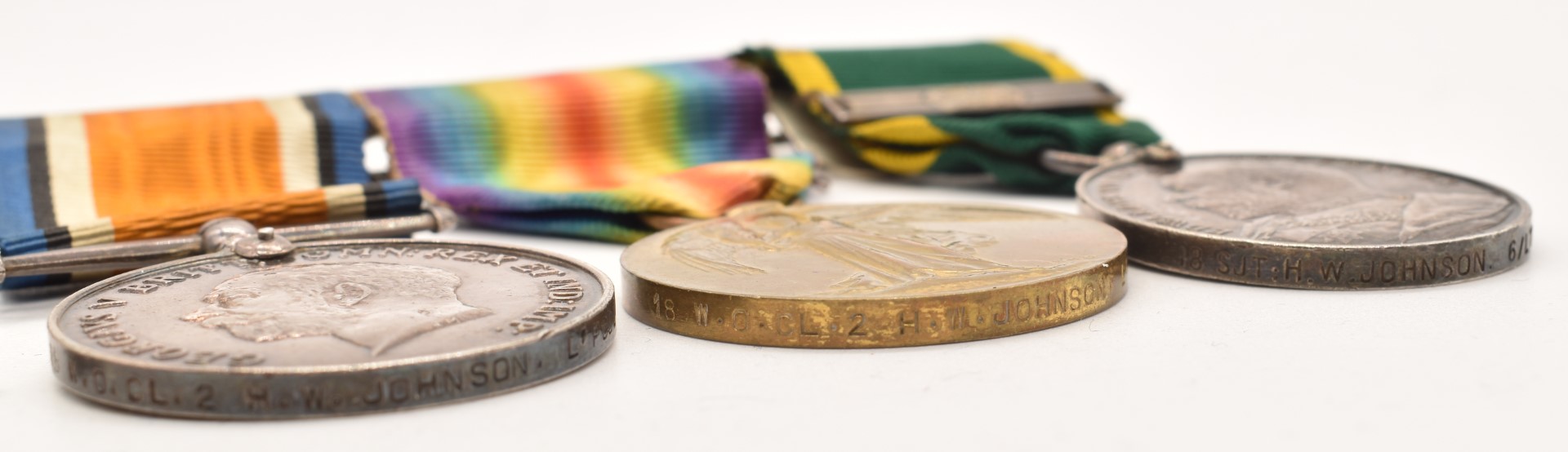 British Army WW1 King's Liverpool Regiment medal group of four comprising 1914/1915 Star, War Medal, - Image 4 of 5
