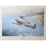 Royal Air Force WW2 Robert Taylor limited edition print number 719/990 'First Combat' from the
