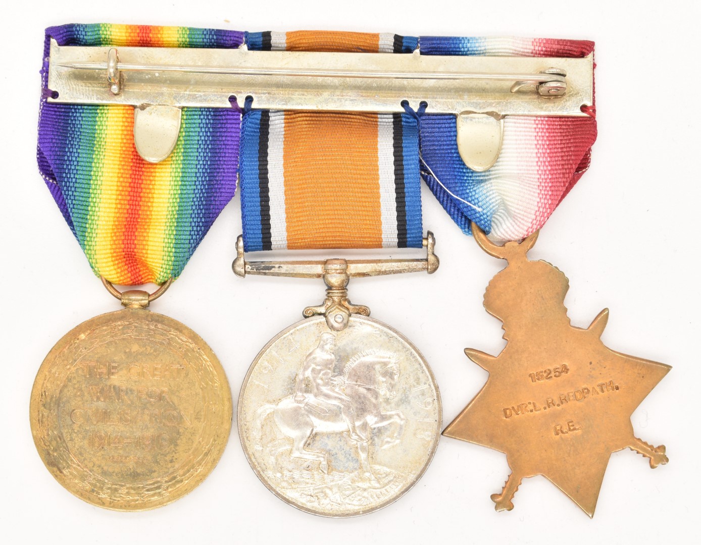 British Army WW1 medal trio comprising 1914/1915 Star, War Medal and Victory Medal named to 15254 - Image 2 of 5