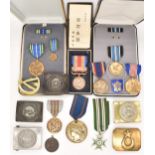 Small collection of foreign medals including United States of America For Military Achievements, For