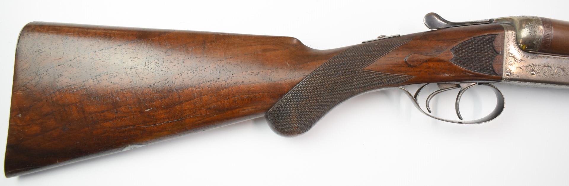 C G Bonehill 12 bore side by side shotgun with engraved locks, underside, trigger guard, top - Image 6 of 30