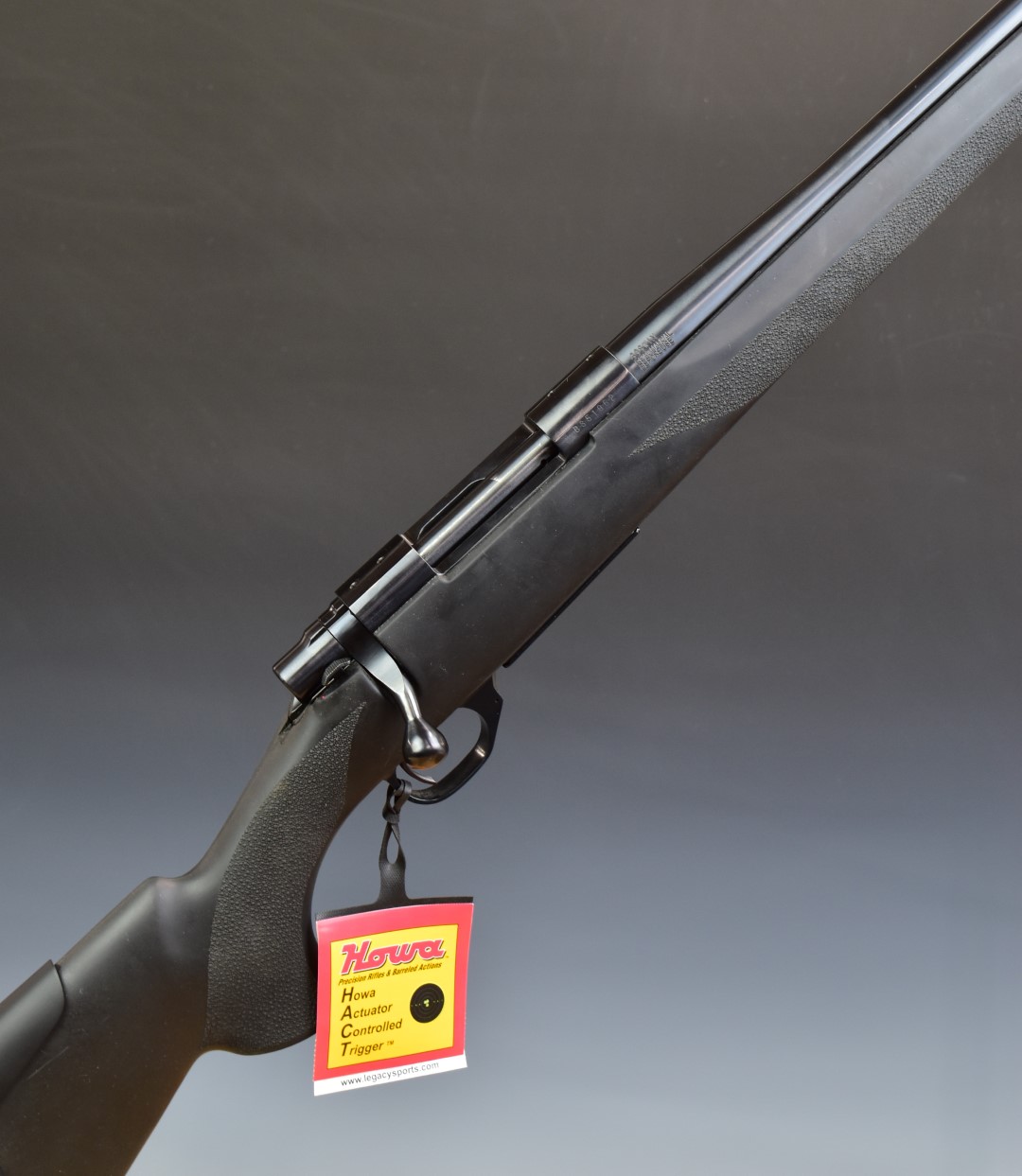 Howa Model 1500 Black .308 bolt-action rifle with composite stock, textured semi-pistol grip and