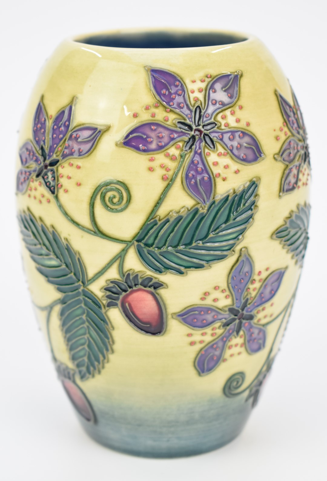 Moorcroft trial vase decorated with flowers and berries, height 14cm - Image 2 of 3