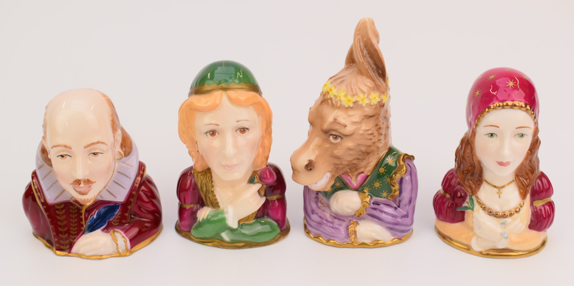 Four Royal Worcester limited edition candle snuffers from the Shakespeare's Characters series - Image 2 of 4