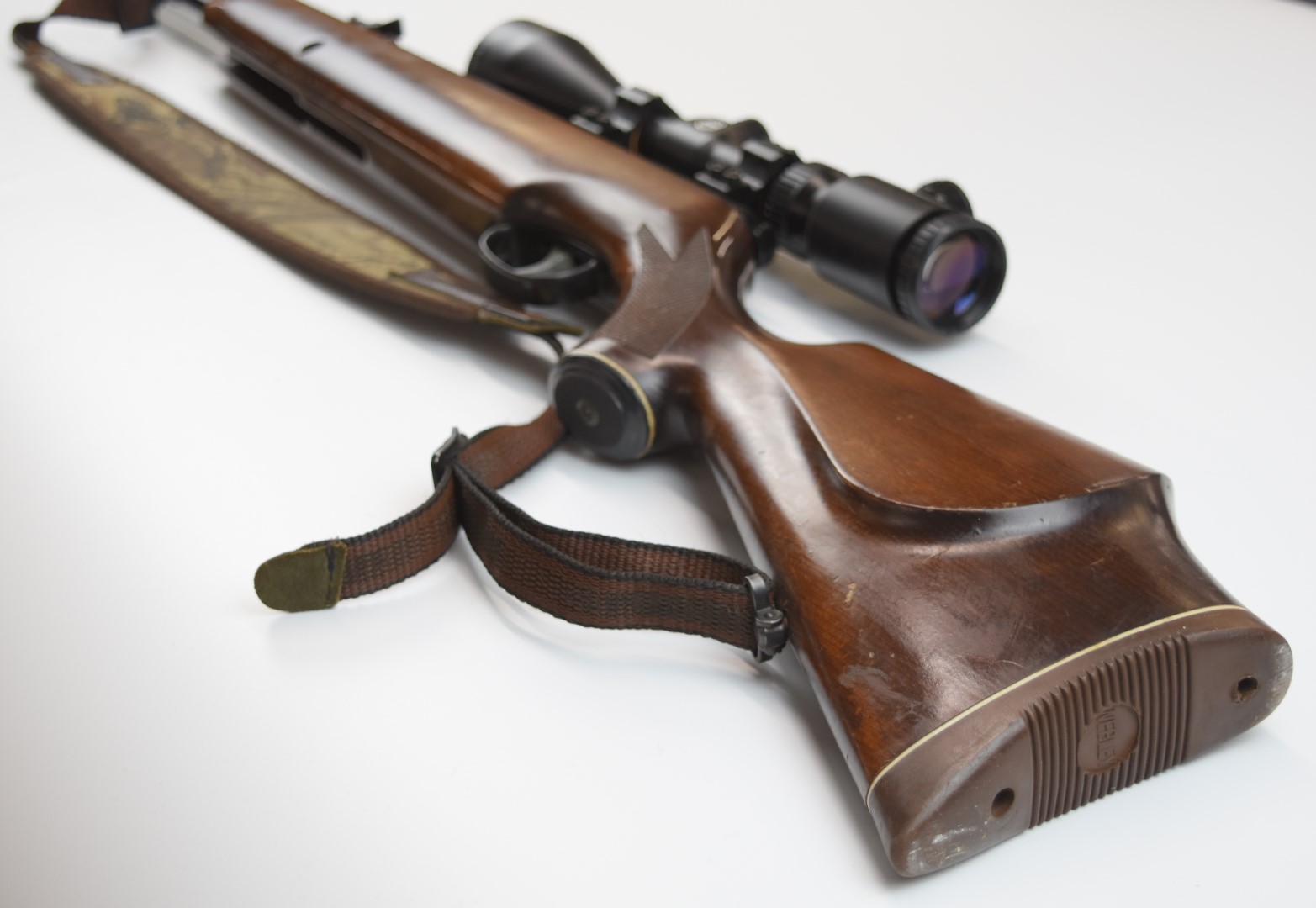 Webley Eclipse .22 under-lever air rifle with chequered semi-pistol grip, raised cheek piece, - Image 15 of 25