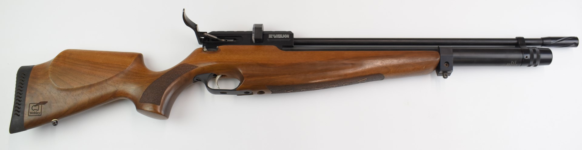 Webley Raider 12 .22 PCP air rifle with chequered semi-pistol grip, raised cheek piece, 15 shot - Image 3 of 11