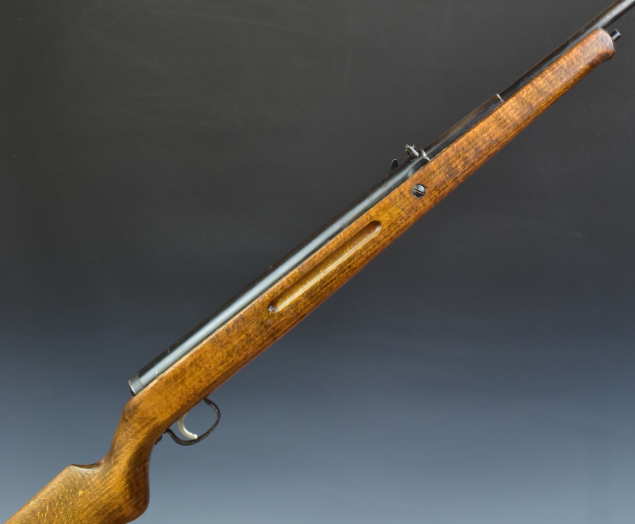 Original Mod 50E .22 under-lever air rifle with semi-pistol grip and adjustable sights and