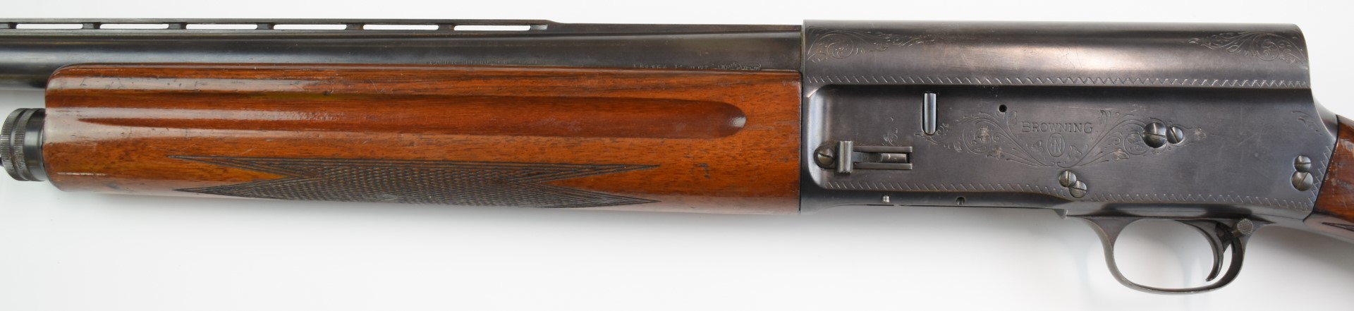 Browning 12 bore 3-shot semi-automatic shotgun with named and engraved locks, semi-pistol grip and - Image 18 of 22