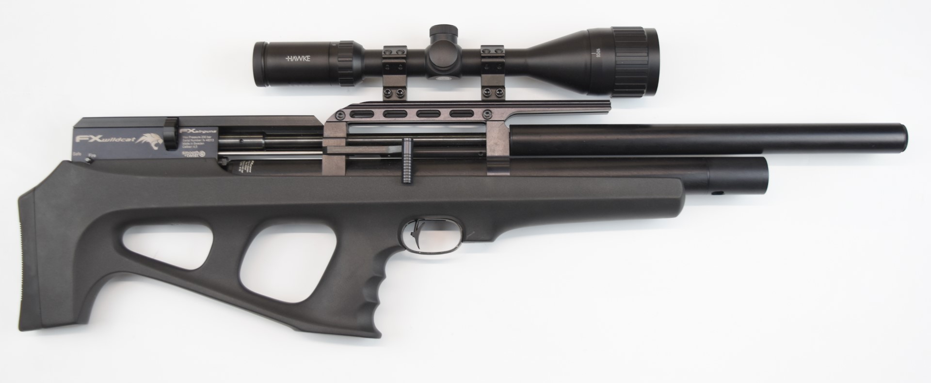 FX Wildcat .177 PCP air rifle with pistol grip, multi-shot magazine, Hawke Fastmount 3-9x50 AO scope - Image 3 of 24