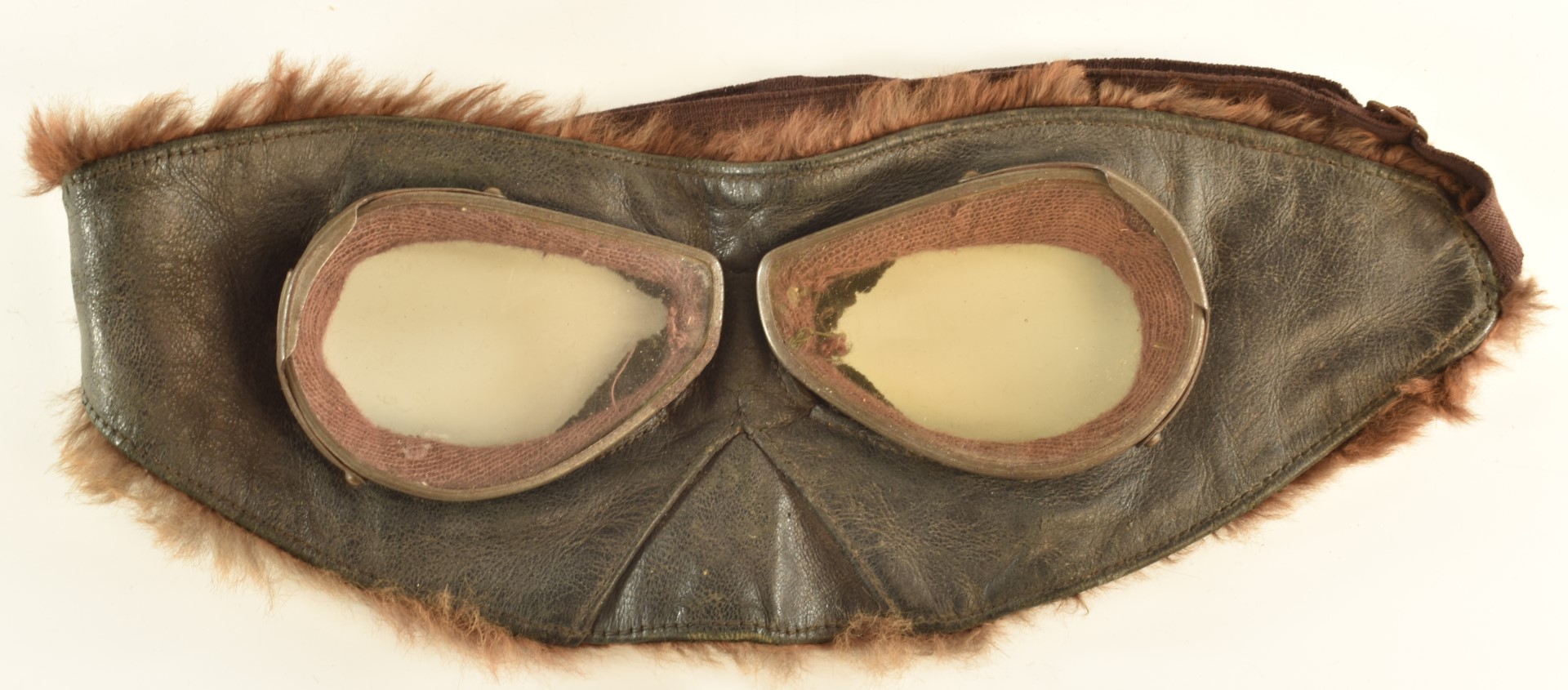 WW1 Royal Flying Corps fur lined flying goggles