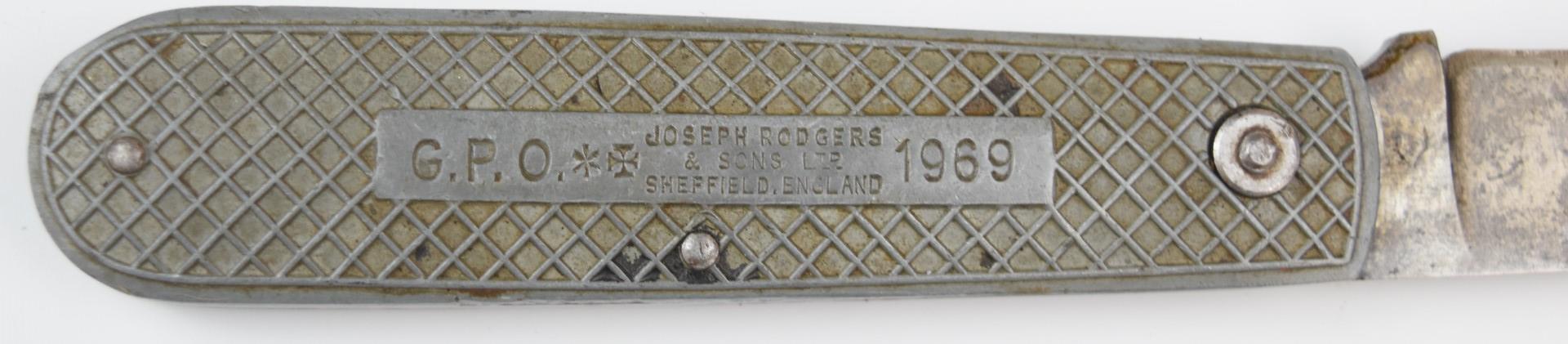 Joseph Rogers of Sheffield GPO pocket knife dated 1969, blade length 8.5cm, together with two - Image 2 of 5