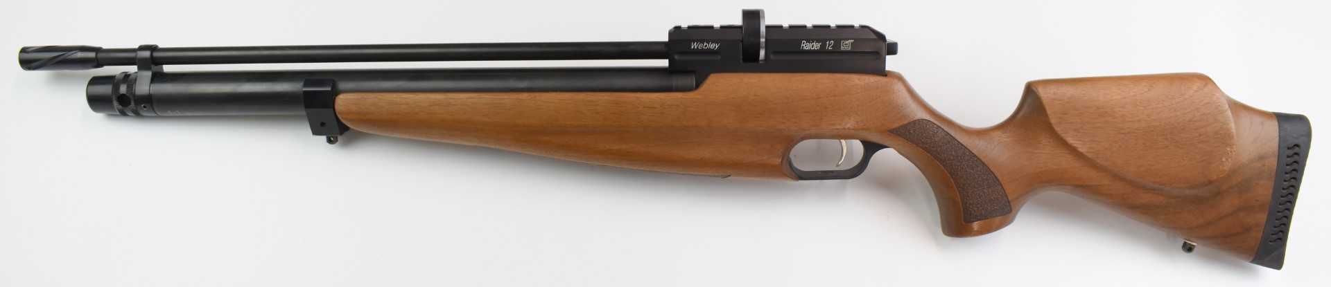 Webley Raider 12 .22 PCP air rifle with chequered semi-pistol grip, raised cheek piece, 15 shot - Image 8 of 11