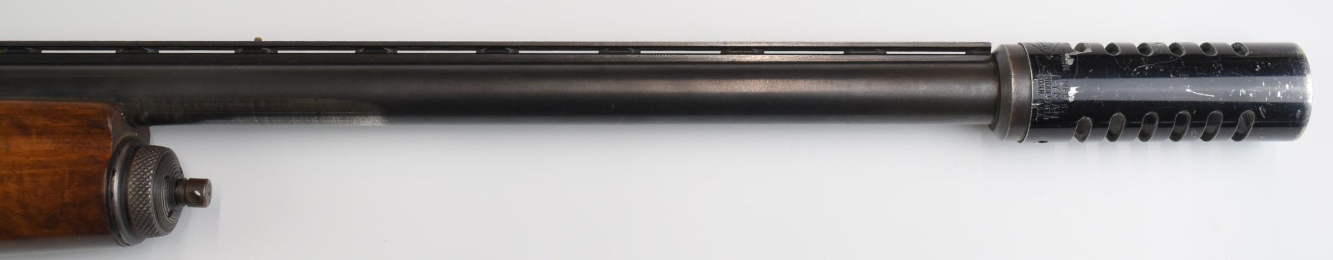 Luigi Franchi 12 bore three-shot semi-automatic shotgun with camouflage lock, chequered semi- - Image 10 of 20