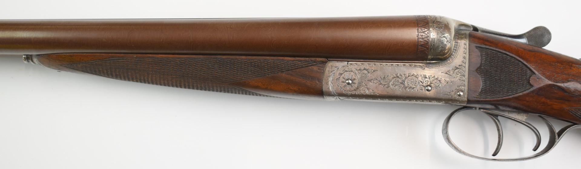 C G Bonehill 12 bore side by side shotgun with engraved locks, underside, trigger guard, top - Image 20 of 30