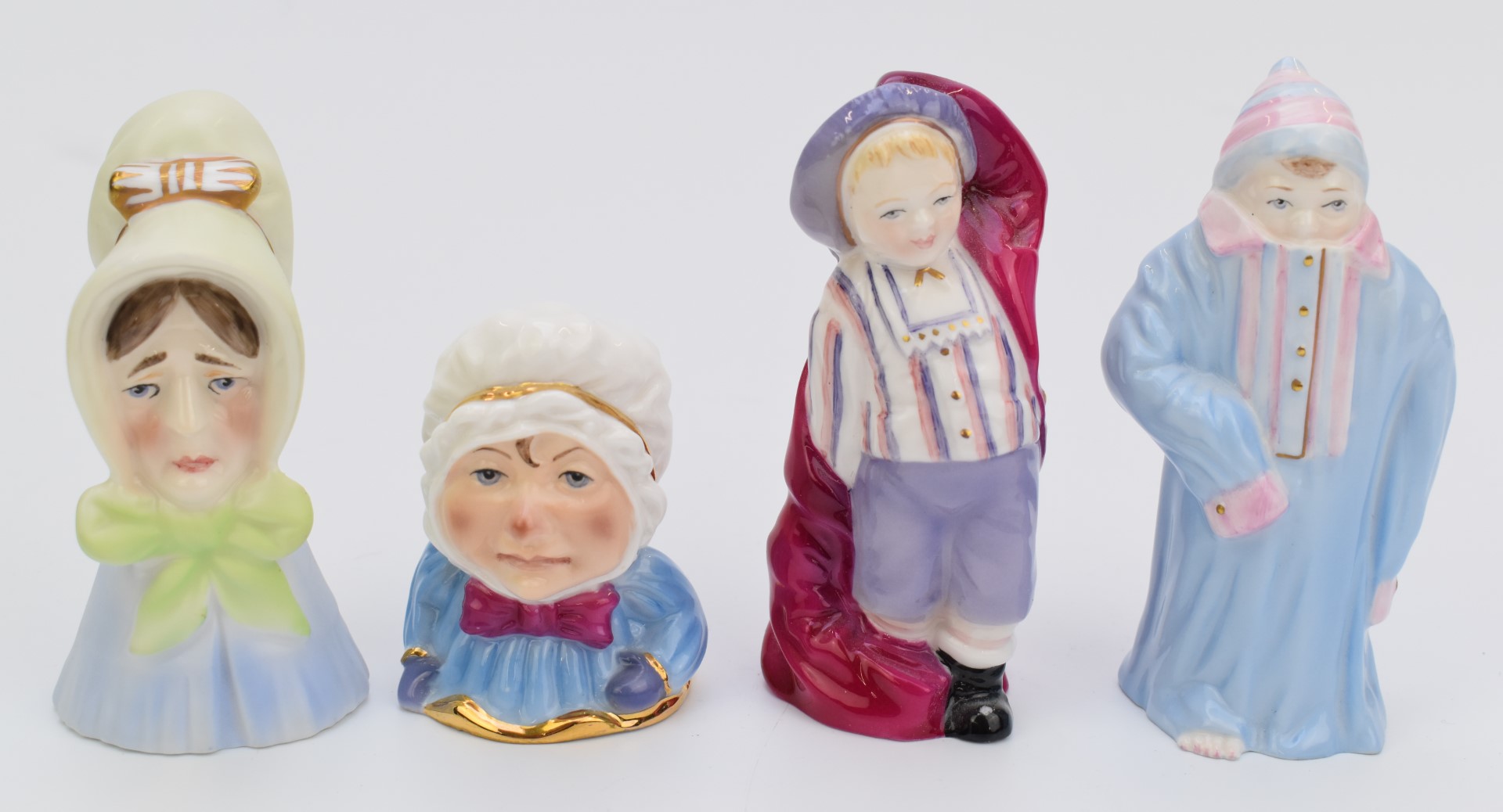 Four limited edition Royal Worcester candle snuffers comprising Toddie, Old Lady, baby and Howard, - Image 2 of 4