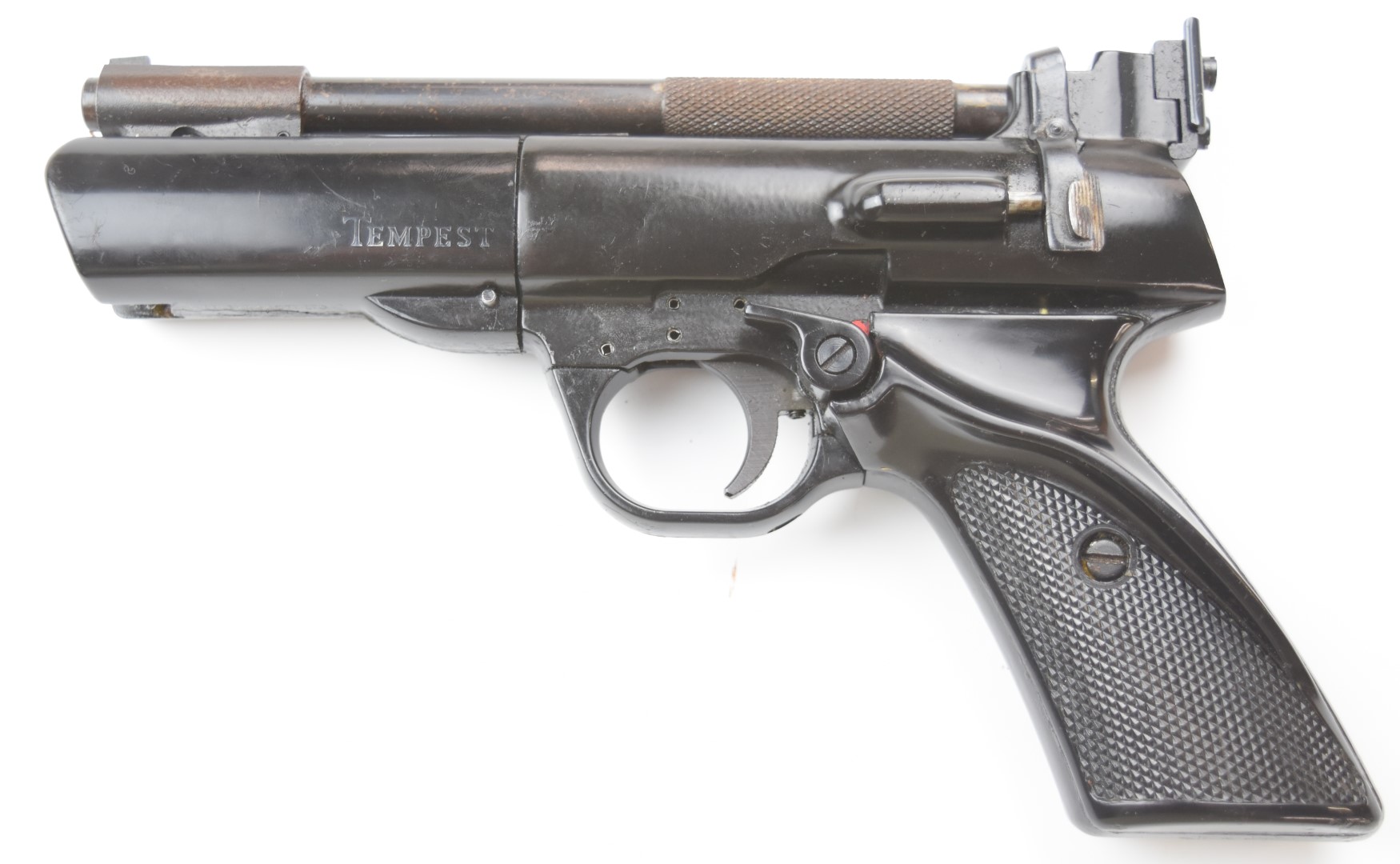 Webley Tempest .22 target air pistol with shaped and chequered grip and adjustable sights, NVSN, - Image 3 of 10