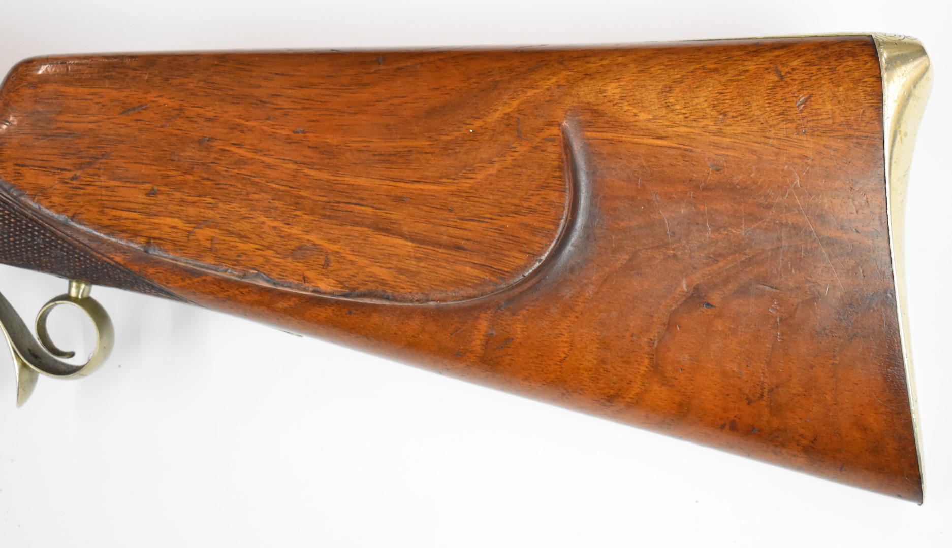 G Richter of Breslau side-lever cocking 8mm air rifle with named top plate, scrolling engraving to - Image 9 of 17