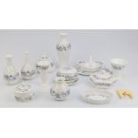 Fifteen pieces of Wedgwood tea and decorative ware decorated in the Angela pattern, tallest 21cm