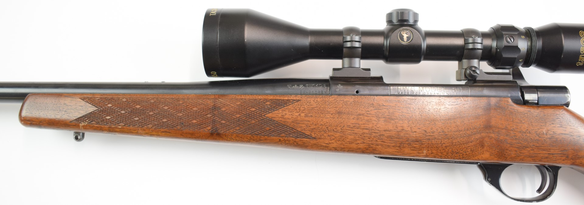 RWS Model 89 .22-250 bolt action rifle with textured semi-pistol grip and forend, raised cheek- - Image 16 of 20