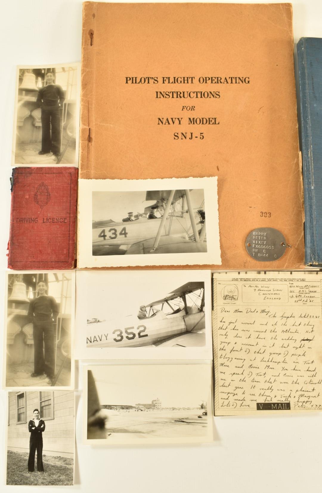 Royal Canadian Air Force WW2 pilot's flying log book for H P Wixey, the first entry dated 5th - Image 3 of 11