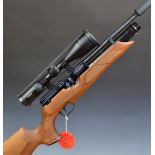 Weirauch HW100 .177 PCP air rifle with chequered semi-pistol grip and forend, raised cheek piece,