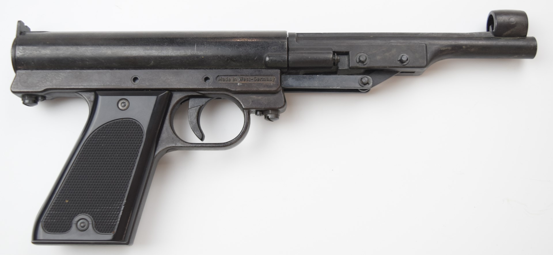 Record Luftpistole Model 1 .177 air pistol with shaped and chequered grip, in original box. - Image 2 of 12