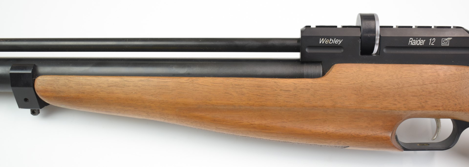 Webley Raider 12 .22 PCP air rifle with chequered semi-pistol grip, raised cheek piece, 15 shot - Image 10 of 11