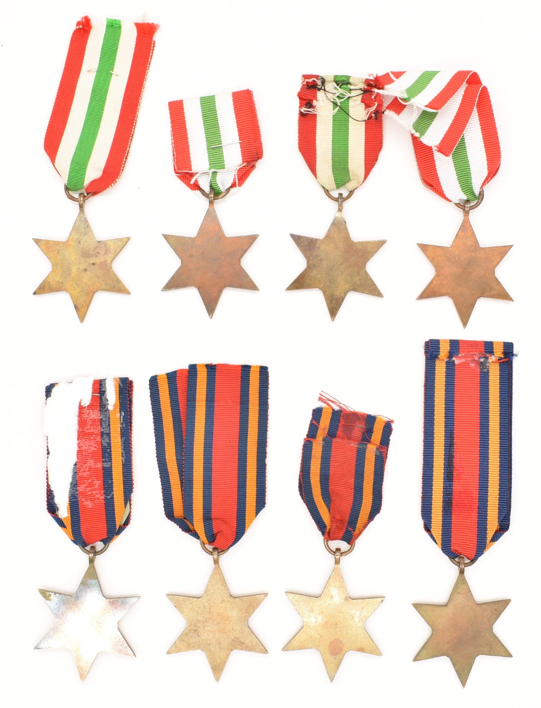 Four WW2 Burma Star Medals and four Italy Star Medals - Image 2 of 2