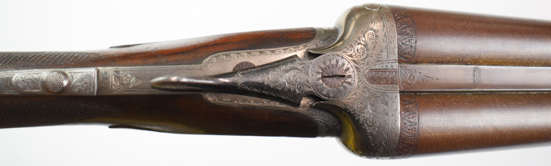 C G Bonehill 12 bore side by side shotgun with engraved locks, underside, trigger guard, top - Image 14 of 30