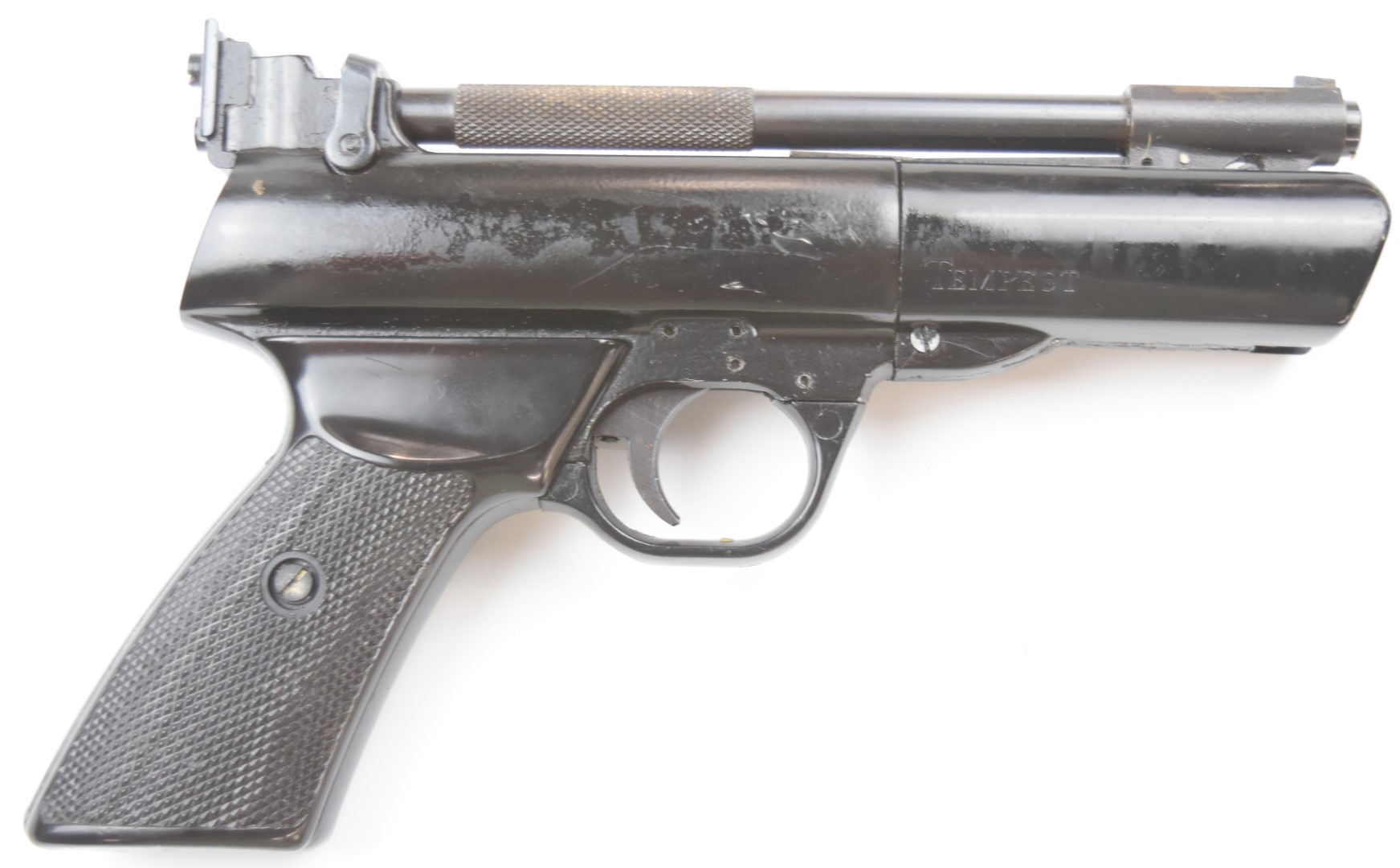 Webley Tempest .22 target air pistol with shaped and chequered grip and adjustable sights, NVSN, - Image 2 of 10