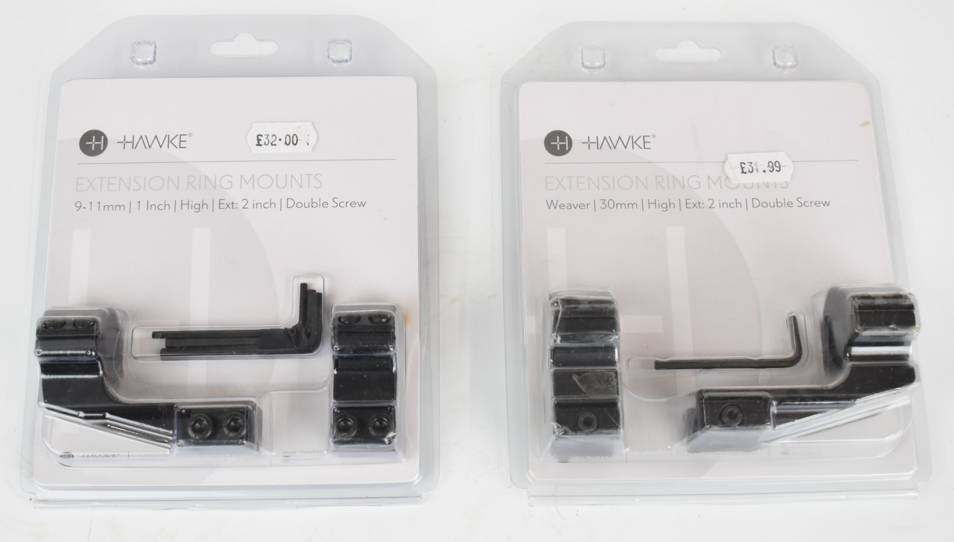 Ten Hawke Extension Ring Mounts sets and Adaptor Base universal Weaver base sets, all in original - Image 2 of 3